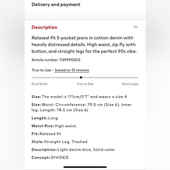 H&M 90’s baggy jeans - Picture 3 of 10